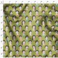 thumbnail image 4 of Soimoi Green polyester Crepe Fabric Women Face Human Figure Decor Fabric Printed Yard 42 Inch Wide, 4 of 5