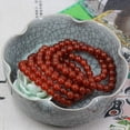 thumbnail image 4 of Bracelet Extensible en Perles Rondes de 8 mm en Pierre Précieuse d'Agate Rouge Naturelle avec Cristaux de Guérison 7 Pouces Unisexe, 4 of 5
