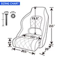 thumbnail image 3 of NORTHCAPTAIN Premium Captains Bucket Seat Sports Flip Up Boat Seat with Seat Cover,White, 3 of 6