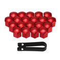 thumbnail image 4 of S SERENABLE 40 Pieces 17mm Deep Wheel Chrome Bolt Center Cover Tyre Screw Cap Decor Red, 4 of 9