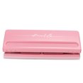 thumbnail image 2 of 6 Hole Punch Pink Anti Slip Metal Structure Adjustable 6 Hole Spacing Paper Binder Planner Inserts Hole Punch, 2 of 14