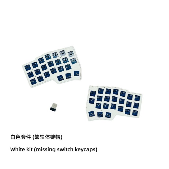 WCORNE V4.1 Wireless Split Ergonomic Keyboard, 2.4G VIAL Programmable Mechanical Keyboard with Hot-Swappable Switches