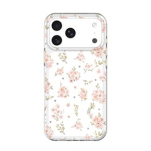 Petite Etui de téléphone floral rose pour iPhone 17 Pro Max