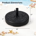 thumbnail image 3 of Costway Base Ronde Remplissable pour Parasol de Patio de 22 Pouces, Support Étanche/sable, Convient aux Perches de 1,5 Pouces et 1,9 Pouces, 3 of 10