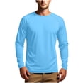 thumbnail image 2 of ylioge Mens Sun Protection T Shirts Lightweight Long Sleeve UV T-Shirts Casual Solid Pullover Breathable Basic Raglan Fishing Tees Tops, 2 of 8