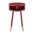 thumbnail image 2 of Table de bout Sonria d'ACME, rouge et bois naturel, 2 of 3