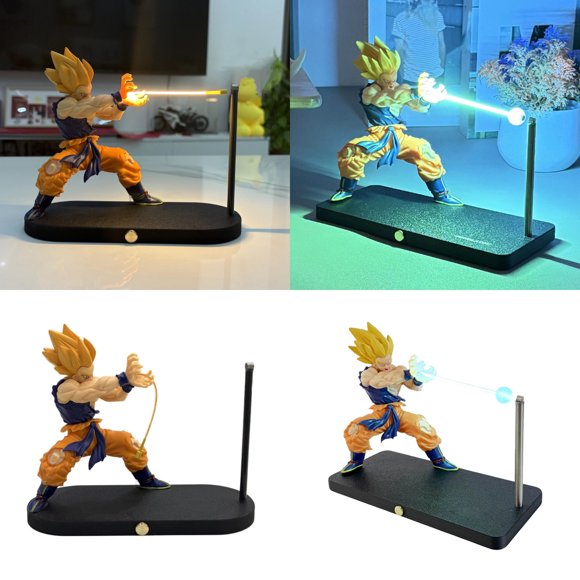 Dragon Ball Kakarotto Son Goku Kamehameha Wave Magnetic Light Lamp Model Ornament Anime Peripheral Toys Gifts