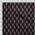 thumbnail image 3 of oneOone Cotton Silk Fabric Leaves & Paisley Block Print Fabric BTY 42 Inch Wide, 3 of 4
