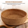thumbnail image 4 of Handmade Autumn Rattan Weaving Round Storage Basket Fruit Dish Rattan Bread Basket for Kitchen Food Picnic Bread Sundry Mini Container, 4 of 10