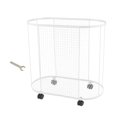 thumbnail image 2 of Luzkey Yoga Mat Storage Rack Basket, Workout Equipment Home Gym Storage Rack with Wheels for Dumbbell Kettlebells Resistance Bands White, 2 of 8