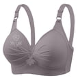 thumbnail image 4 of Bras for Women, Womans Printing Gathered Together Large Size Daily Bra Underwear No Rims, 4 of 6