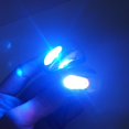 thumbnail image 3 of jinwen 2x Windshield Spray Nozzle On Hood Wiper Washer Eyes Chrome Blue LED Light, 3 of 8
