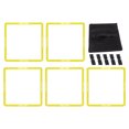 thumbnail image 2 of Agility Rings, 5Pcs 16.7x16.7x0.47in PP Multifunctional Quadrilateral Agility Training Rings Agility Training Equipment with Carrying Strap and Clip for Basketball, Football, 2 of 7