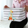 thumbnail image 5 of Bac de Rangement Rectangulaire en Toile de Polyester pour Décoration Intérieure, Panier de Rangement Étanche avec Poignées pour Organiser (Grand), 5 of 5