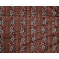 thumbnail image 4 of oneOone Polyester Lycra Fabric Leaves & Floral Block Printed Craft Fabric BTY 56 Inch Wide, 4 of 5
