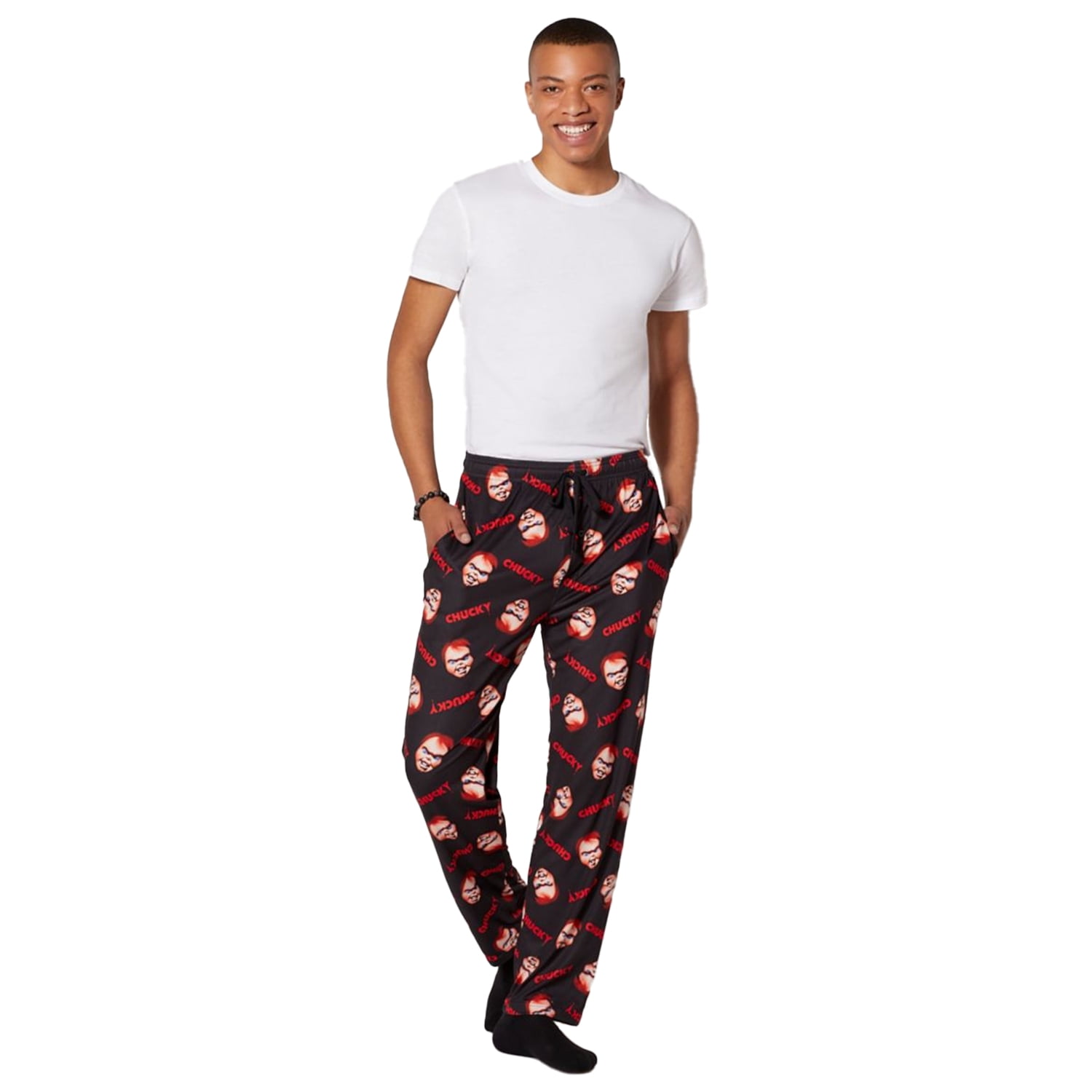 Chucky Evil Doll Face Collage Pajama Pants