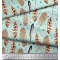 thumbnail image 2 of Soimoi Green polyester Crepe Fabric Eagle Feather Printed Fabric 1 Yard 52 Inch Wide, 2 of 3