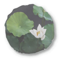 thumbnail image 1 of Fresh Lotus Picture Nature Round Throw Pillow Home Decoration Cushion, 1 of 3