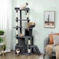 thumbnail image 2 of PawHut Cat Tree, 67" Large Cat Tower with 7 Scratching Posts, Dark Grey, 2 of 10
