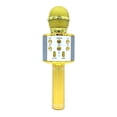 thumbnail image 1 of Graflsoa Portable LED Karaoke Microphone with Bluetooth, Rechargeable Battery, and Voice Effects for Kids and Adults - WS858L in Gold, 1 of 6