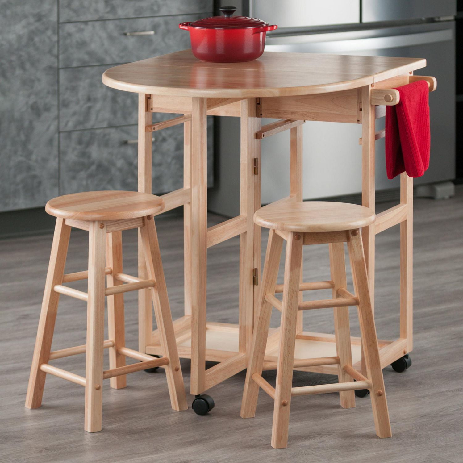 Burnett 3-Pc Space Saver Set, Natural Finish - 89332