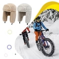 thumbnail image 3 of Youkk Ready For Winter Thicken Earflap Caps Wear-resistant Earflap Caps Autumn white 1Set, 3 of 6
