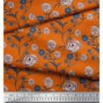 thumbnail image 2 of Soimoi Coton Popeline Tissu Feuilles & Rose Imprimé Floral 1 Yard 42 Inch Wide, 2 of 3