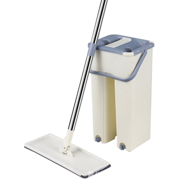 Deals of the Day Mop And Bucket Set 360° Floor Mop And Bucket with 10 Replacement Machine Washable Microfiber Mop Pads Flat Microfiber Mop Home Floor Tiles Cleaning Wet Dry Cleaning Buckets
