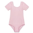 thumbnail image 3 of Miaeowve Justaucorps Classique à Manches Courtes pour Filles, Extensible, de Gym, de Ballet et de Danse, Rose, 4, 3 of 7