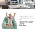 thumbnail image 3 of Cartoon Green Dinosaur Foldable Kid Sofa With Wide Handle, Soft Breathable Toddler Chair For Reading Relaxing Sleeping, 3 of 8