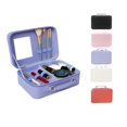 thumbnail image 2 of Large Capacity Travel Cosmetic Bag Ladies Portable Cosmetic Case With Mirror Small Portable Skin Care Makeup Storage Bags, 2 of 3