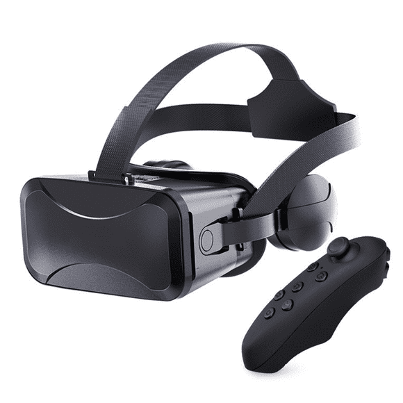 VR Headset Compatible with - Universal Virtual Reality Goggles - Play Your Best Mobile Games 360 Movies with Soft & Comfortable New 3D VR Glasses | Blue | w/ Eye Protection