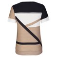 thumbnail image 4 of Birdeem Mode Femmes Été Col en V Manches Courtes Imprimé Fermeture Éclair T-Shirt Blouse Décontractée, 4 of 6