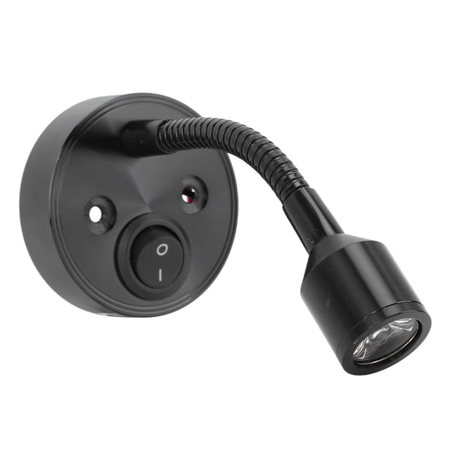 Lampe de Lecture DEL pour VR, Projecteur de Chevet pour Bateau à Haute Luminosité DC12 à 24V pour Yacht Argent,Noir