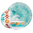 thumbnail image 3 of Tia Mowry 12 Piece Fine Ceramic Dinnerwware Set, Teal, 3 of 6