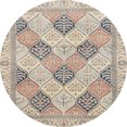 thumbnail image 1 of Ahgly Company Indoor Round Abstract Rose Purple Abstract Area Rugs, 4' Round, 1 of 6