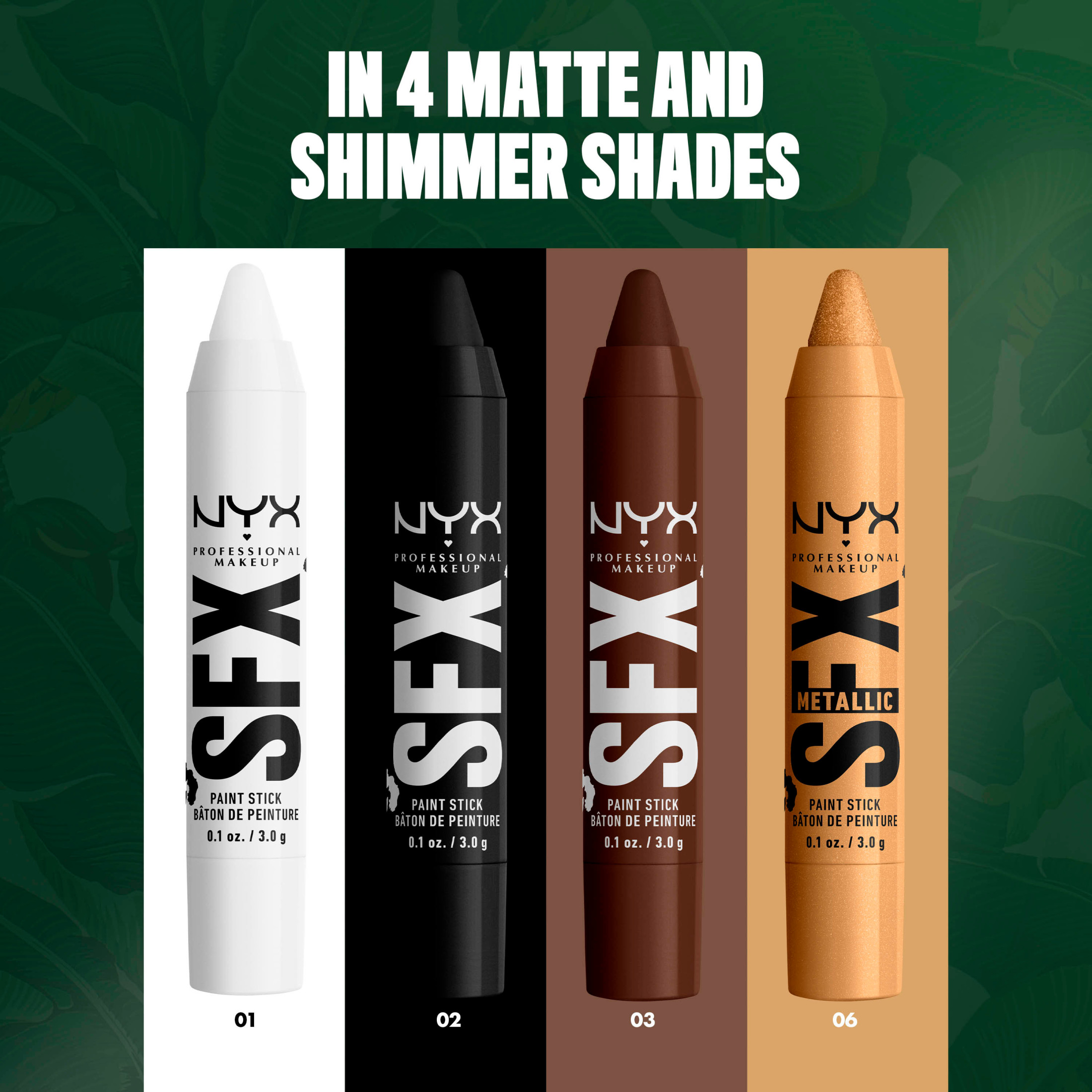 NYX Professional Makeup, bâton en crème SFX pour le corp et le visage Pro Paints, Giving Ghost, Blanc