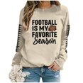 thumbnail image 4 of WEAIXIMIUNG Sweatshirts pour Femmes Pull à Manches Longues Hoodies Femmes Sweatshirts à Manches Longues Col Rond Décontracté Football Graphique Imprimé Pull Léger Sweatshirts Blouse Top, 4 of 4