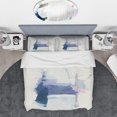 thumbnail image 3 of Designart 'Blue Interlude' Geometric Bedding Set - Duvet Cover & Shams, 3 of 4