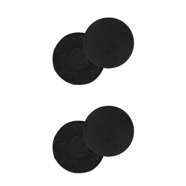 QualitChoice 2X Stool Cover Bar Supplies Dustproof Chair Covers Handily Install Party Accessories Multicolored Extendable Gear Black M 2PCS