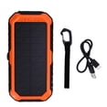 thumbnail image 2 of Solar Power Bank, 4 Cables 20000mAh Power Bank  for Emergency Orange,Black, 2 of 7