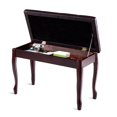 thumbnail image 1 of Patiojoy Piano Bench Wood Padded Double Duet Keyboard Seat w/ Storage Box Brown, 1 of 10