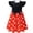 Red, variant on Toddlr Girls Mickey/Minnie Dress with Headband Cartoon Princess Dress 2-7 Year