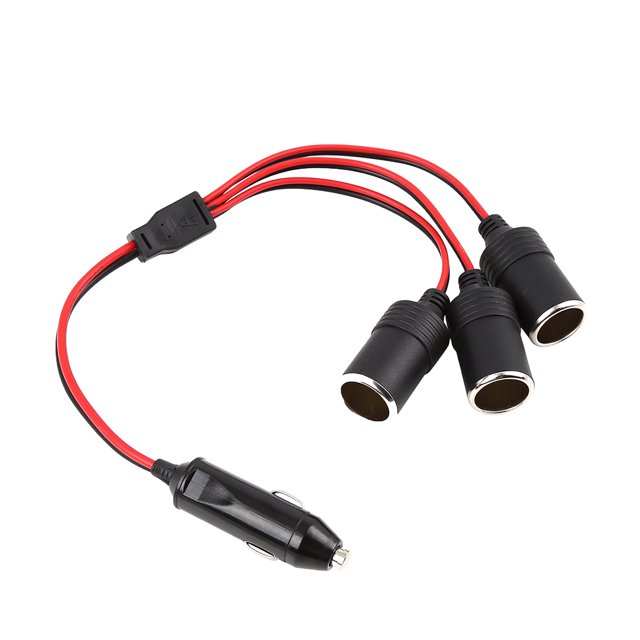 Unique Bargains 1 to 3 Way Car Cigarette Lighter Charger Female Socket DC 12V 24V