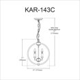 thumbnail image 2 of Lustre Dainolite KAR-143C-PC en chrome poli, 2 of 3