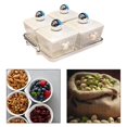 thumbnail image 4 of Lipstore Plateaux de Service Divisés Plateau d'Apéritif Portable pour le Nouvel An Mariage Congés 4 Compartiments, 4 of 7