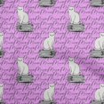 thumbnail image 1 of oneOone Rayon Amethyst Fabric Animal Cat With Text Texture Fabric For Sewing Printed Craft Fabric By The Yard 56 Inch Wide, 1 of 4