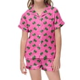 thumbnail image 2 of Little Boy Pajama Set Dinosaur Print Button Down Homewear Set Classic Loungewear Pjs for Girls Size 4T 5T, 2 of 4