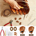 thumbnail image 3 of Kit de Remplacement de Gants 16 Pcs Aiguille Coupe-Cuir Outil de Réparation pour Gant de Baseball Softball 1, 3 of 7