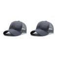 thumbnail image 1 of Baohd Mâle 3D Broderie Snap-back Chapeau à la Mode Réglable Sangle Protection Solaire Respirante Confortable Gris 2Set, 1 of 6